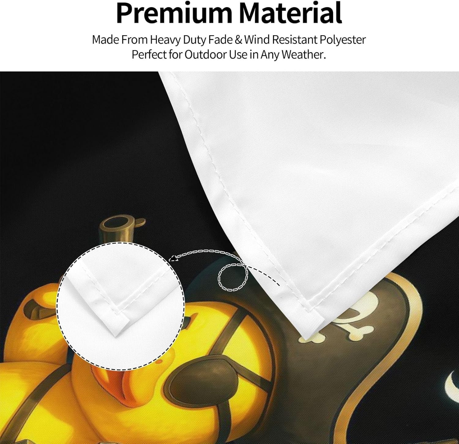 Pirate Rubber Duck Flag 3x5 Ft Pirate Ducks Flags Fade Proof Outdoor Indoor With Metal Grommets Pirate Rubber Duck Banner Home House Garden Yard Decorative Sign - Image 5