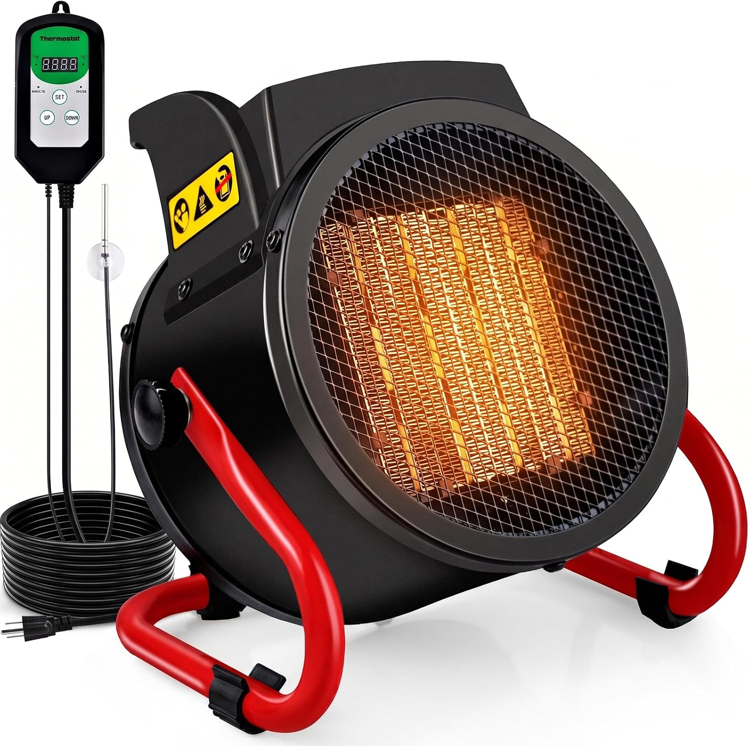 SmterCon GHH Greenhouse Heater with Thermostat for Small Winter Growing Spaces
