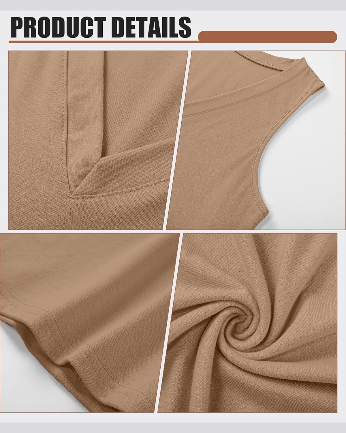 Riyiper 3 Pack Women's V Neck Tank Tops Loose Fit Sleeveless T Shirts Casual Tunic Tank Summer Beach Vacation Clothes - Image 6