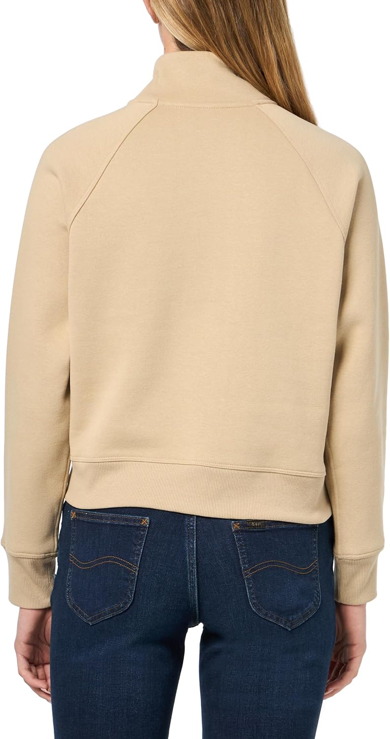 DKNY womens Quarter Zip Mini Stud Logo Pullover Sweatshirt - Image 2