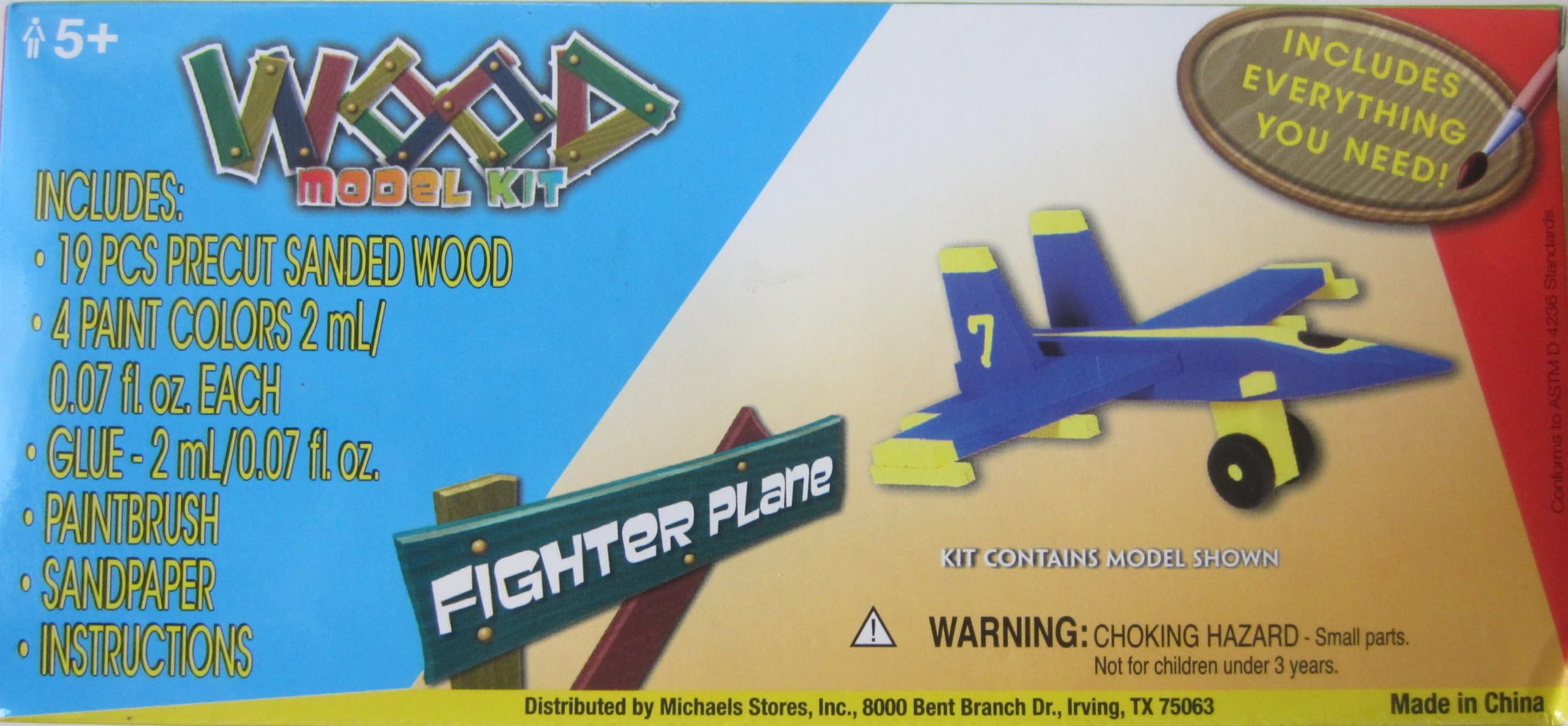 Wood Model Kit - Fighter Plane - Includes Everythng YOU Need