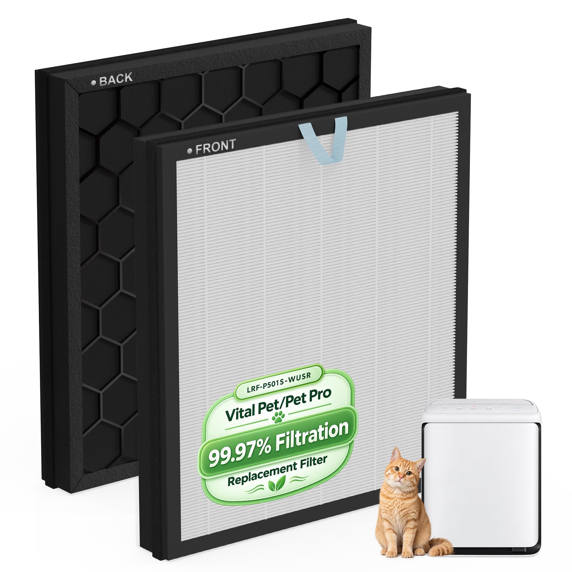 Vital Pet Pro Filtre de rechange pour purificateur d'air Levoit Vital Pet