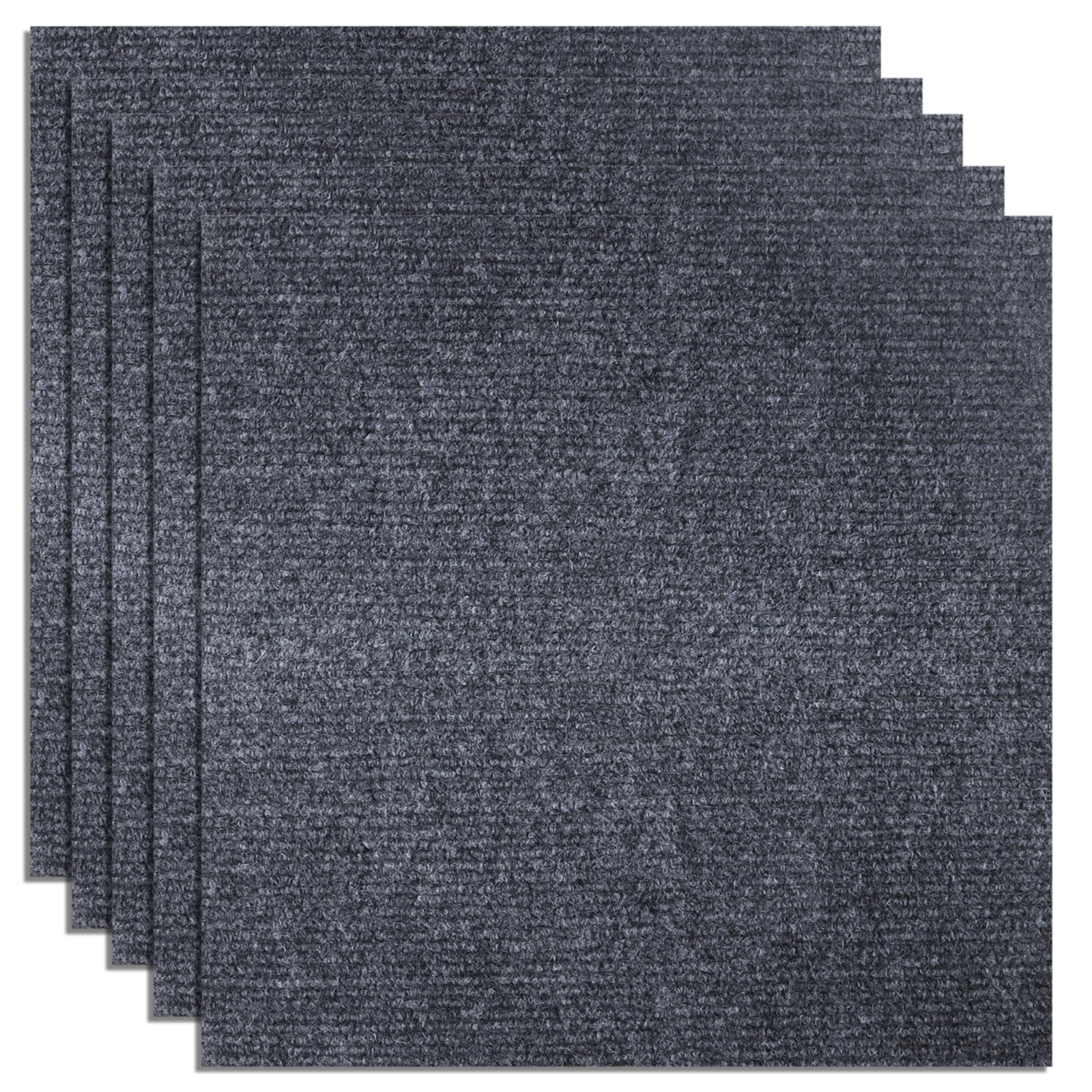 Carreaux de moquette autocollants 30x30 cm dalles antidérapantes grise YAYODS