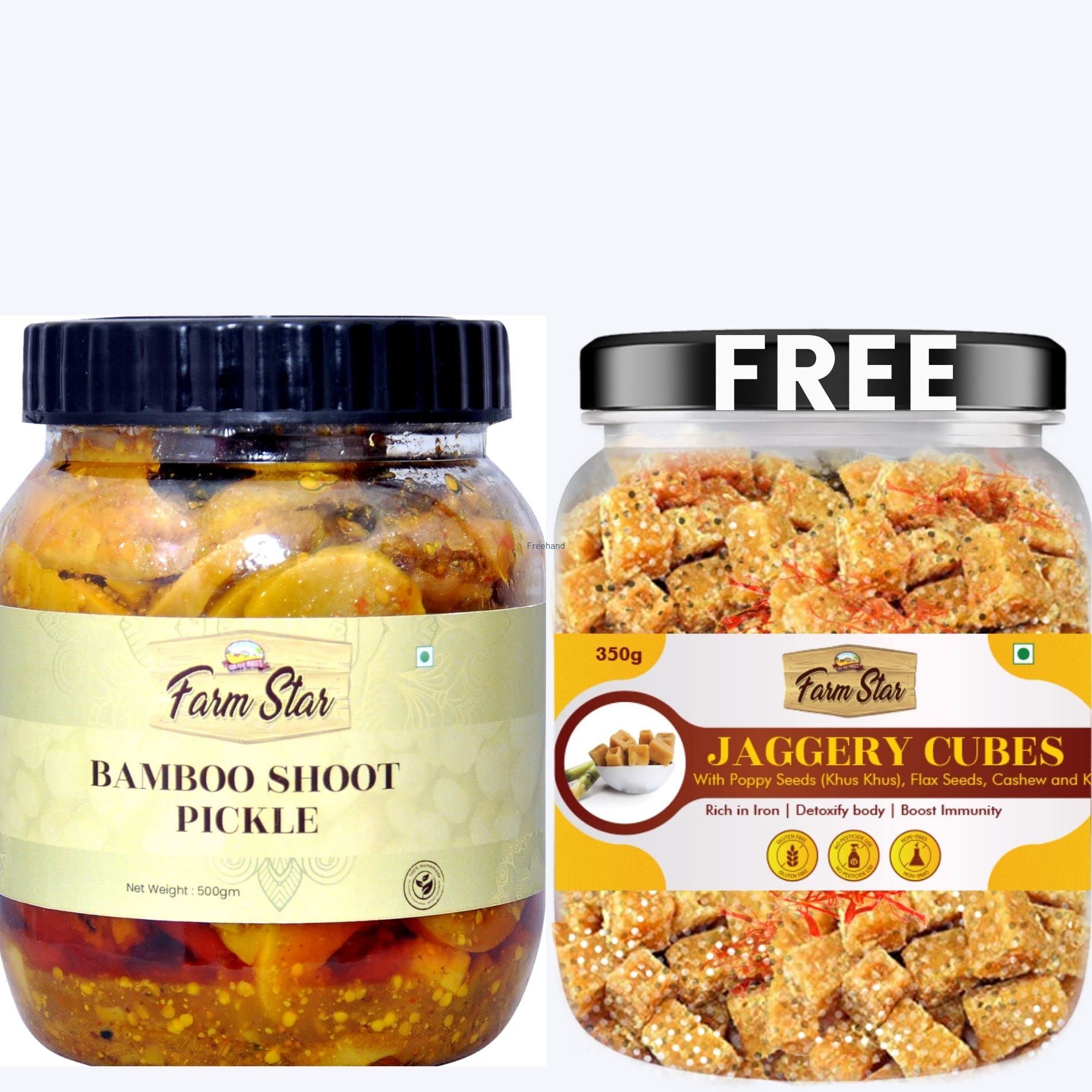 Bamboo Shoot Pickle (Bans Ka Achar) 500g + 350g Jaggery Cubes FREE (B0BPTHPL3L) Amazon Price History, Amazon Price Tracker