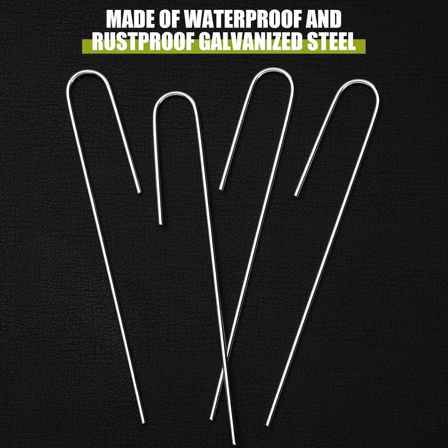 Pelopy 500 Pcs Irrigation Drip Tubing Landscape Staples 5 Inch J Shape Garden Stakes Galvanized Landscape Pins for 1/4 Inch Irrigation Hose Lawn Nails 1/4 Inch to 1/2 Inch Loop Stake for Drip Tubing