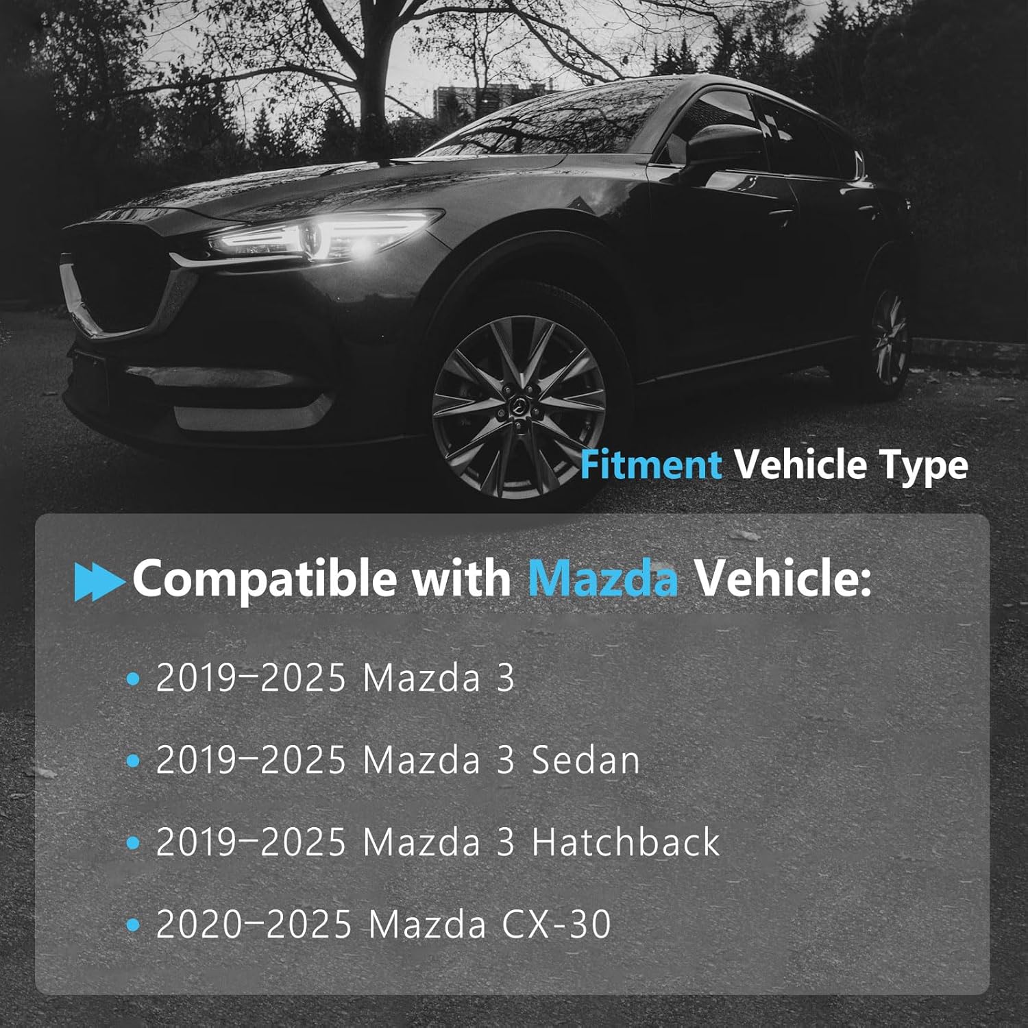 Gas Cap Fuel Tank Cap Compatible with Mazda 3 2019-2025, CX‑30 2020-2025 - Replacement Fuel Filler Cap BCKA-42-250