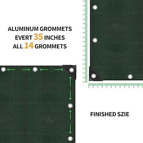 Miniatura 6 de TARPAL Lona verde impermeable de 10 x 10 pies, lonas pequeñas de 6 mil, cubierta protectora multiusos, cubierta de lonas de polietileno para leña,