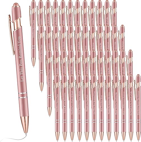 Miniatura 1 de Outus 48 bolígrafos de agradecimiento al profesor con punta de lápiz capacitivo, tinta negra inspiradora, bolígrafos táctiles, regalos de