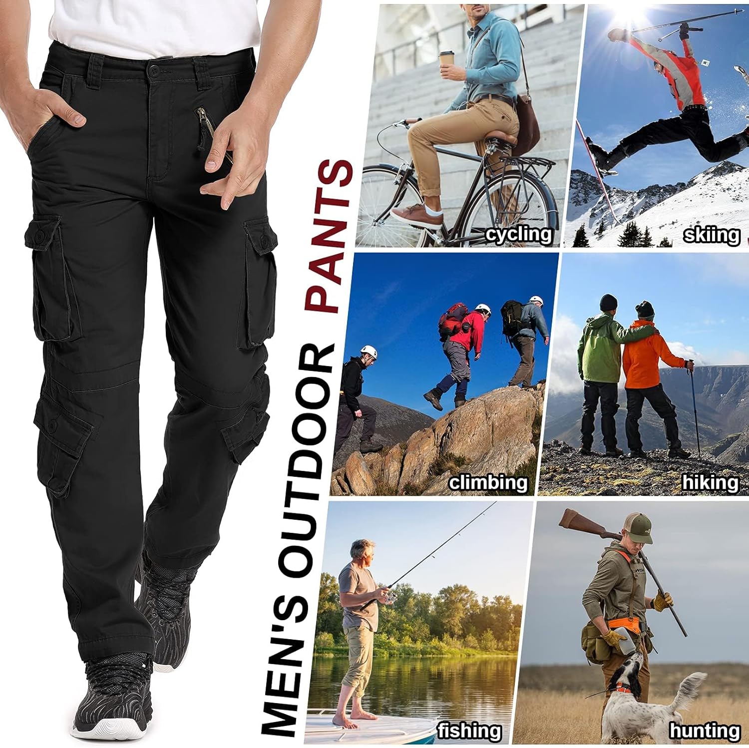 Men's BDU Casual Military Pants, Tactical Wild Army Combat ACU Rip Stop Camo Cargo Work Pants Trousers with 8 Pockets - Image 11