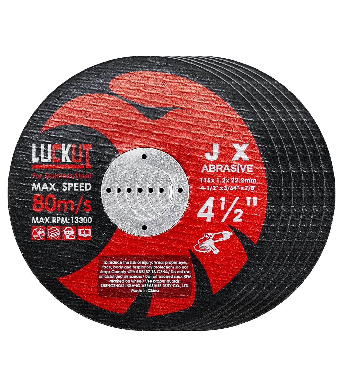 Cut-Off Wheels Cutting Wheel Disc 4-1/2"x3/64''x7/8'' Thin Metal Stainless Steel Cutting Cut Off Disc Blades Grinding Wheel for Angle Grinders 50-Pack
