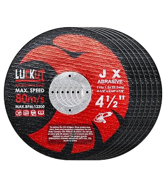 Cutoff Wheel Cutting Wheel Disc, 4-1/2" x 3/64" x 7/8", Thin Metal Stainless Steel Cutting Cutoff Disc Blade, Grinding Whetstone for Angle Grinders, 6 Pack