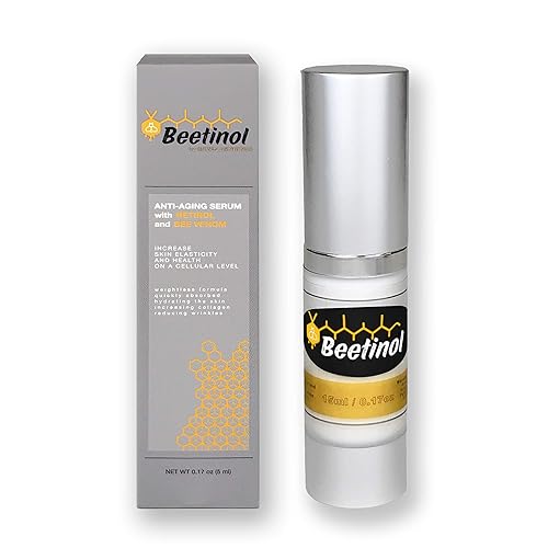 2 sueros antienvejecimiento Beetinols (botella de 0.5 onzas líquidas y aplicador Roller Ball de 0.2 fl oz) – Suero para ojos y cara de día/noche: