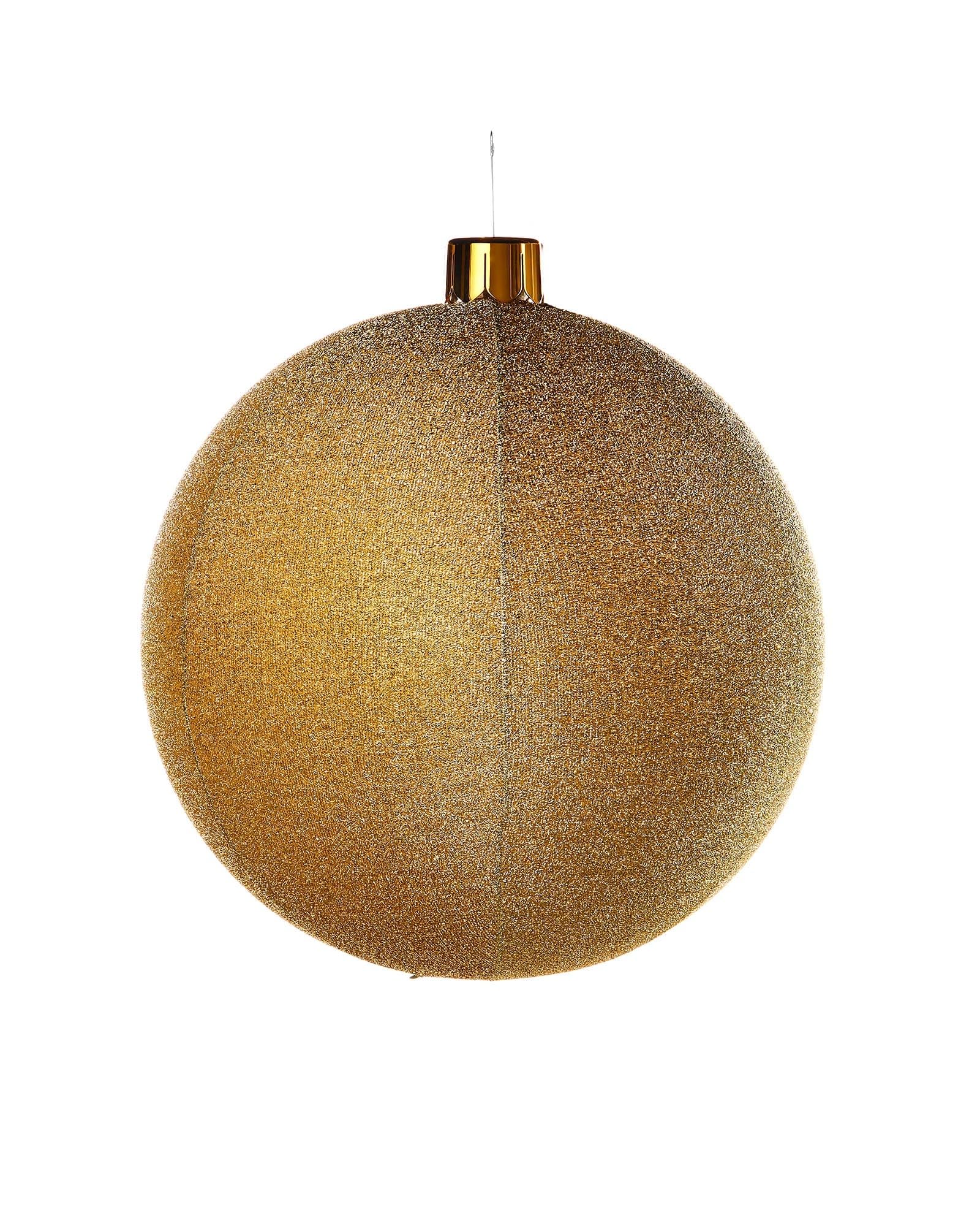 Inflatable Tinsel Christmas Bauble, Gold, 66 cm