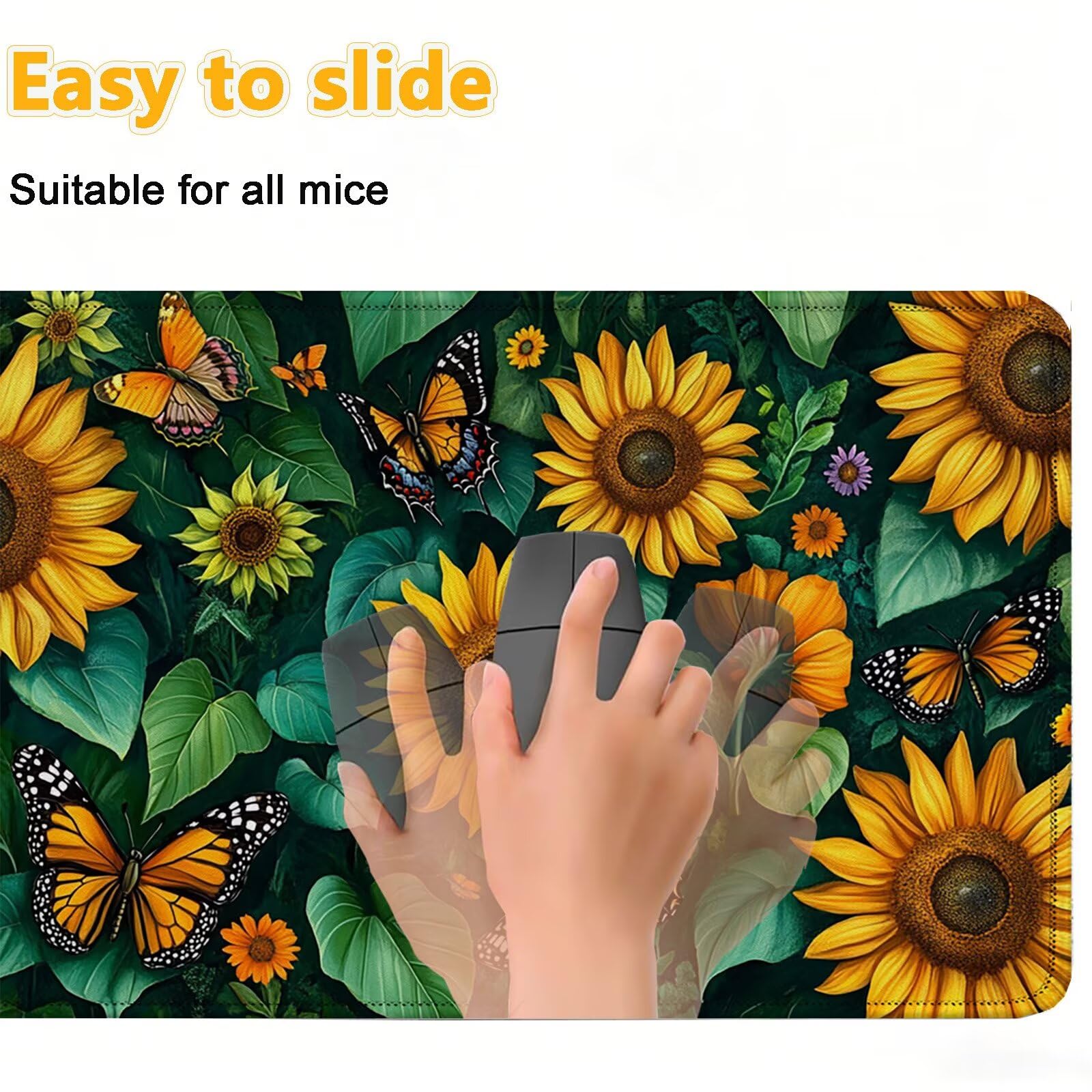 Tappetino Mouse 900x450mm | Superficie Ultra-Liscia, girasole 0-z640