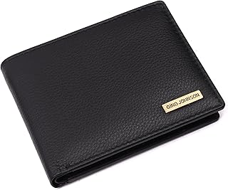 gino johnson Premium Italian Pure Genuine Leather Wallet for Men, Gents Purse Money Male Boy with Coin Pocket, 6 Credit Card Slots, 2 Cash Compartments, One Special Hidden Pocket (Black, Medium)-picture-32