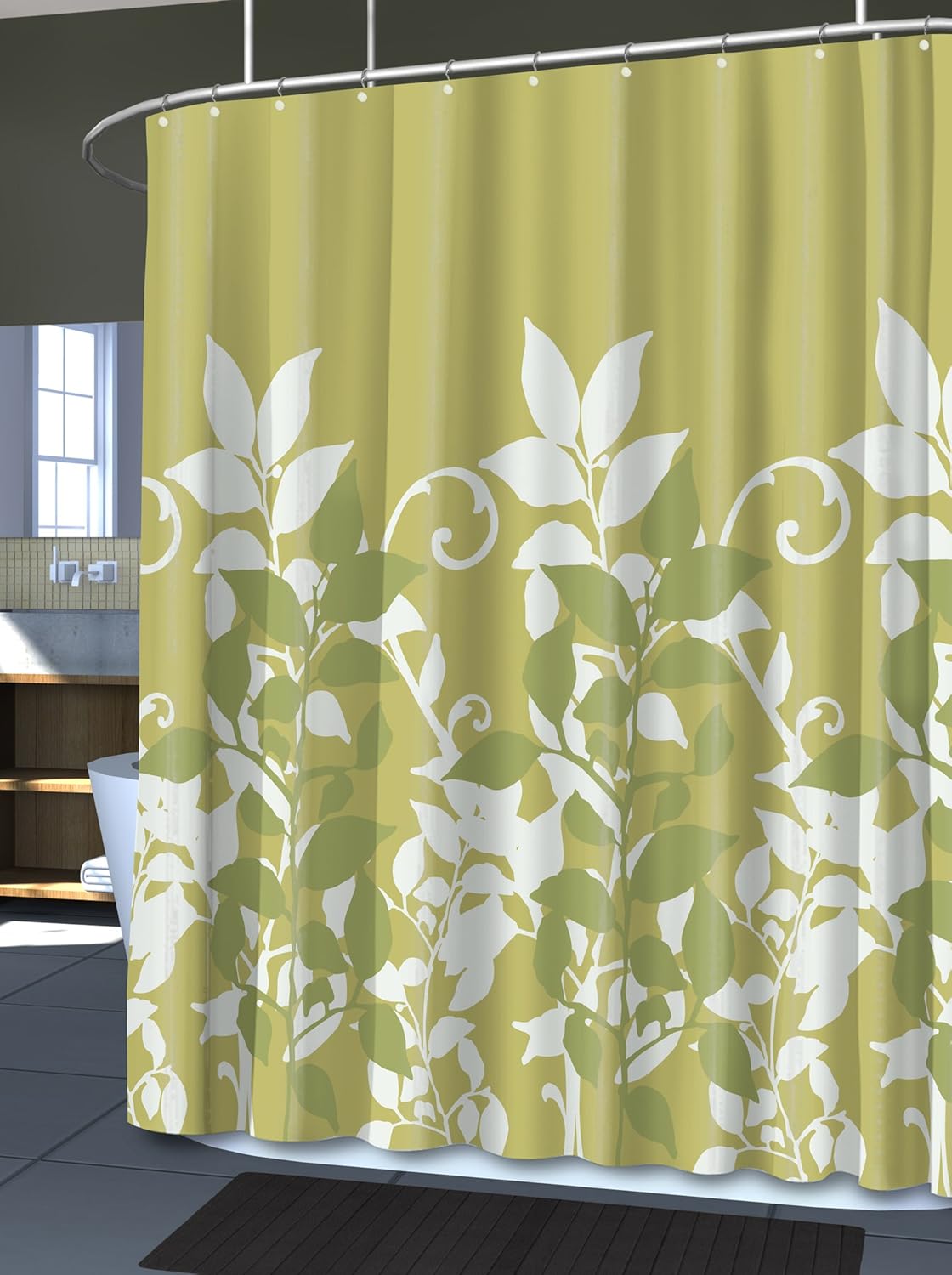 Splash Home Shower Curtain, 70 by 72-Inch, Oblique