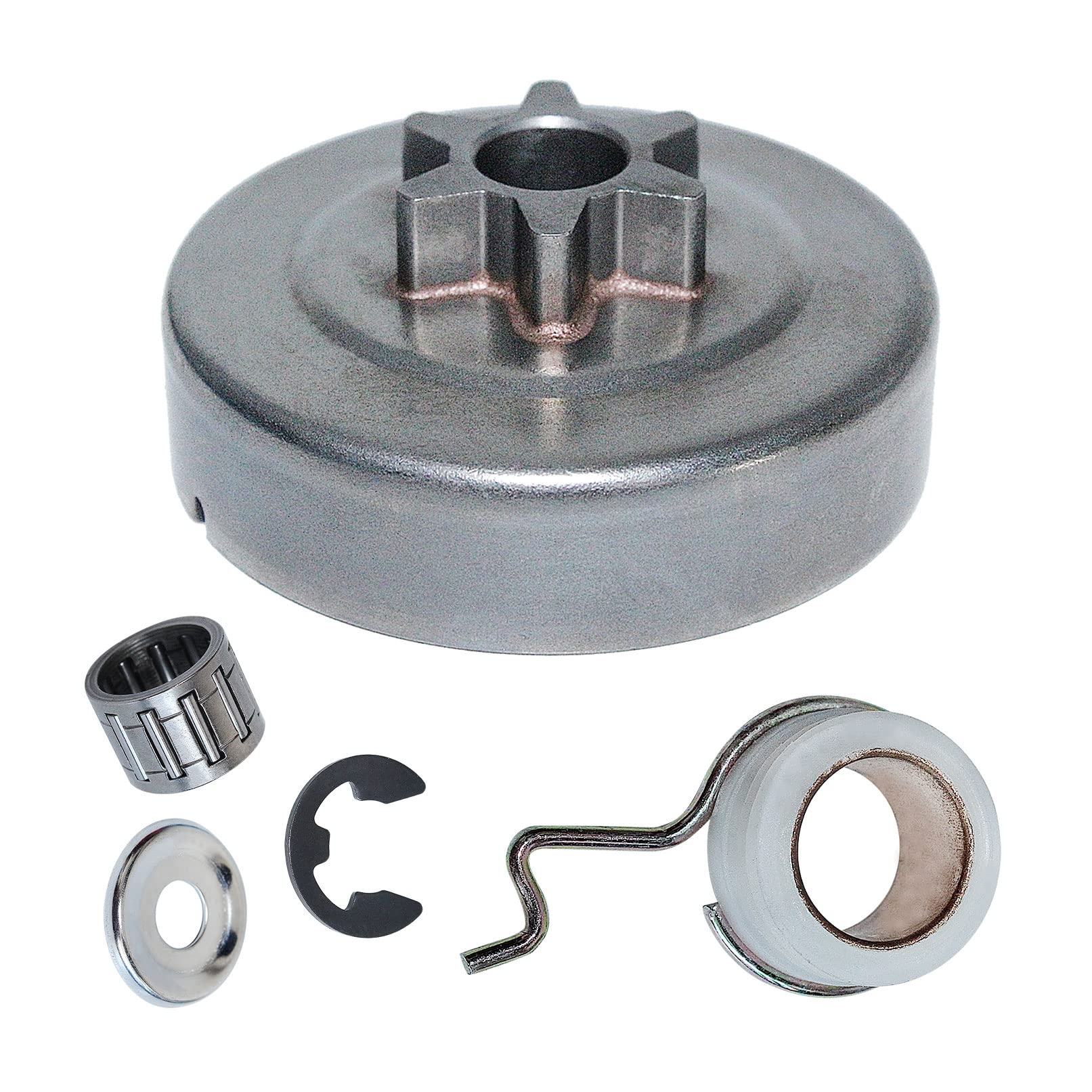 Gubeter Clutch Drum Kit with Pinion 3/8" - 6T for Stihl MS171 MS181 MS211 Chainsaws with Needle Bearing Clip Worm Gear - Image 2