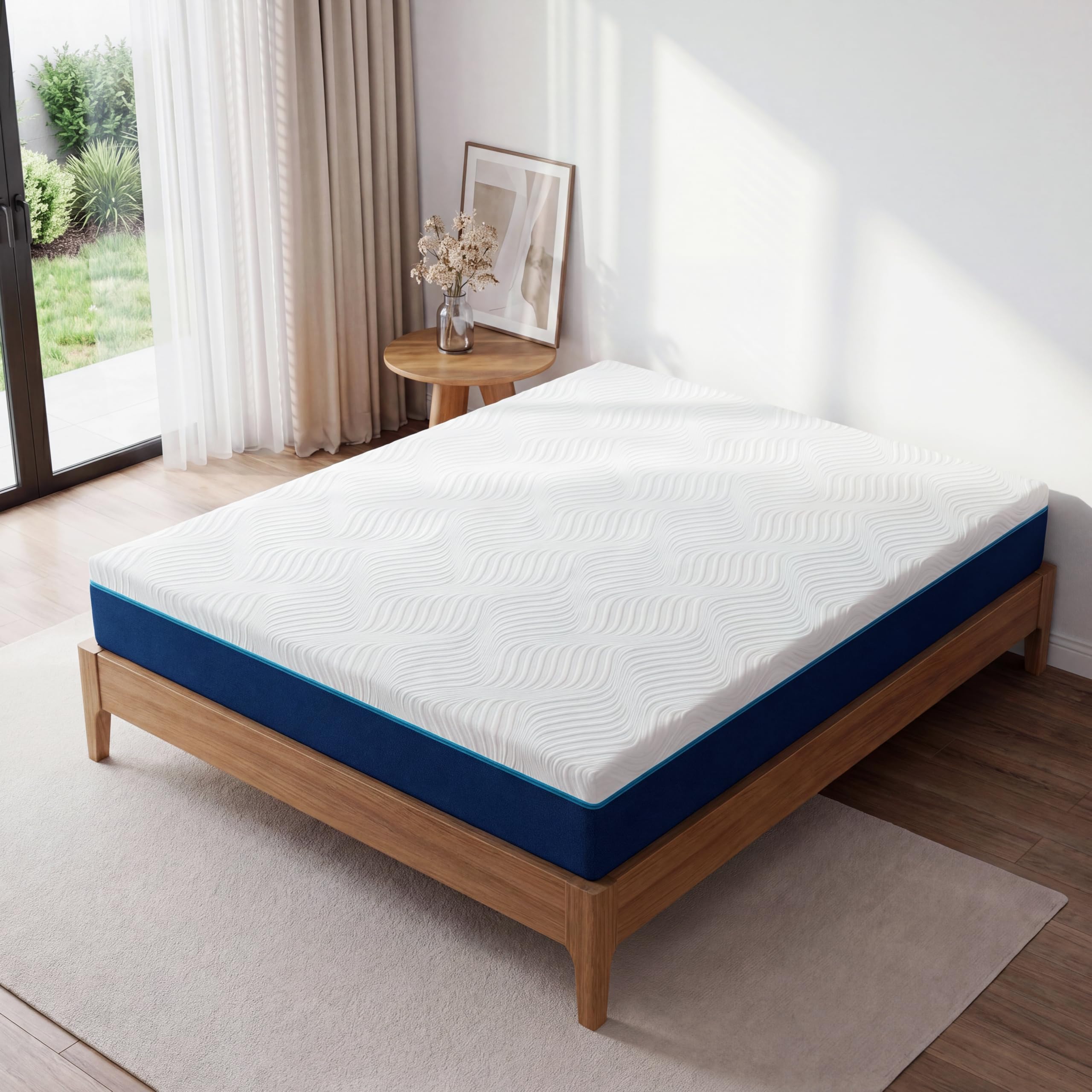 DEWINNER Matelas 160x200, 20cm Épaisseur, Mousse à Mémoire de Forme, Fermeté Moyenne, 7 Zones de Confort, Soutien Parfait, Réversible à Deux Faces,pour Chambre Adulte, Couple ou Appoint