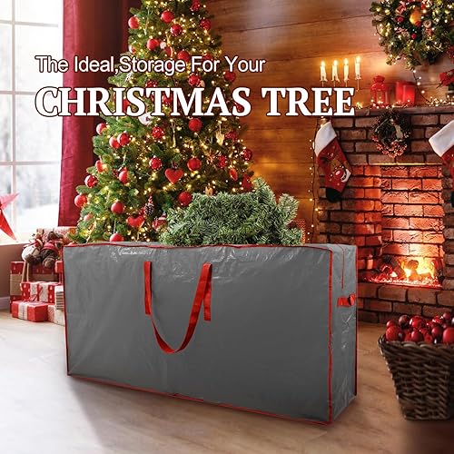 Miniatura 9 de Bolsa de almacenamiento para árbol de Navidad, paquete de 2 bolsas de almacenamiento para árbol de Navidad que se adapta a árboles desmontados de