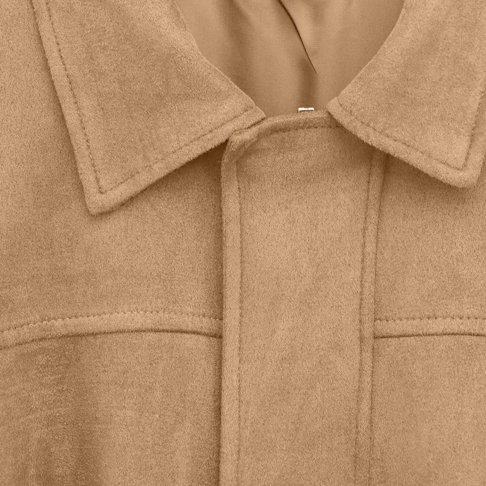 Giacca da donna vintage in finta pelle scamosciata oversize a maniche