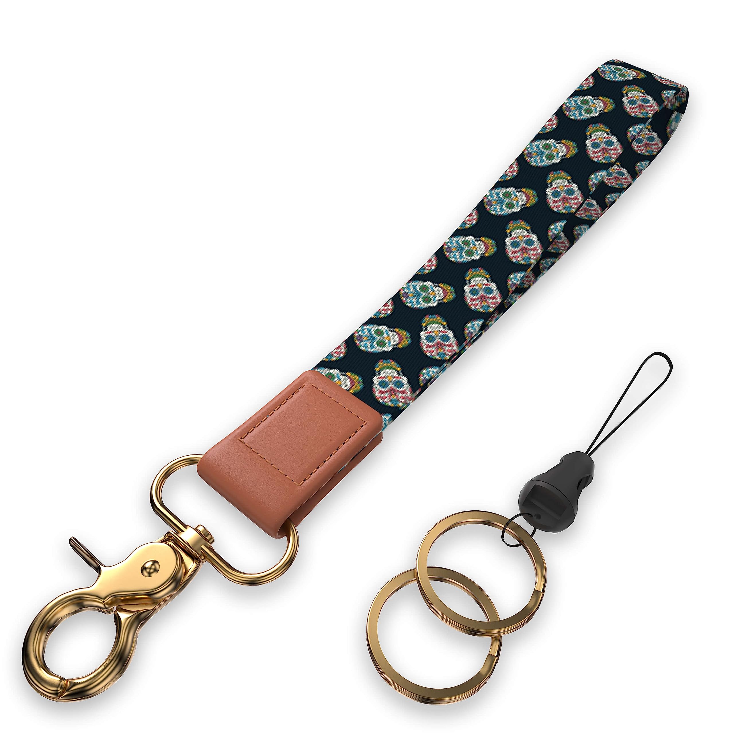 Wrist Strap Lanyard Keychain For Women & Men - Cute Adjustable Key Holder With Metal Buckle