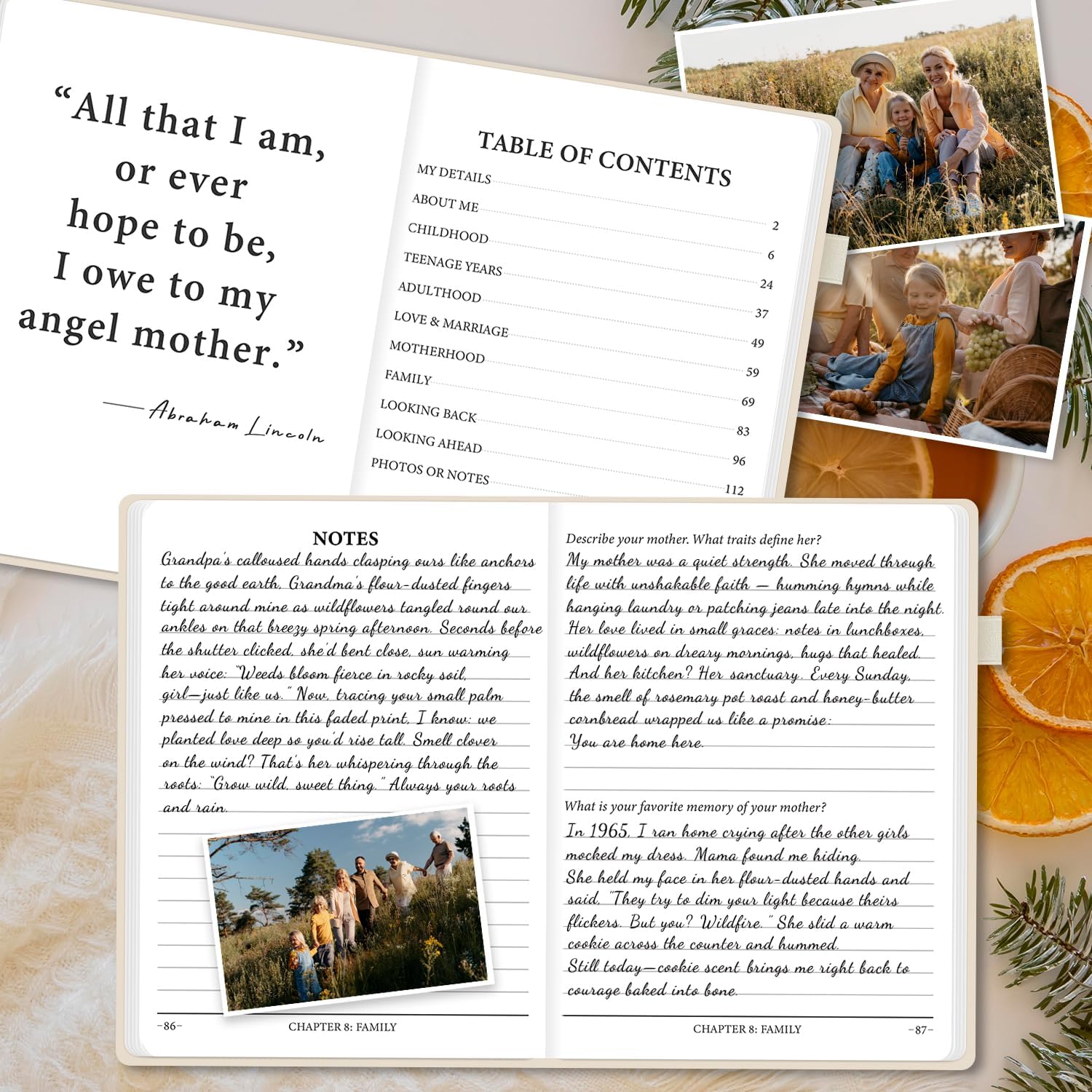 Mom Life Story Book Journal, A Mother’S Guided Journal with Prompt Questions to Share Her Journey & Memories, Meaningful Family Keepsake Gift for Mother's Day, Birthday, Christmas from Daughter & Son - Image 3