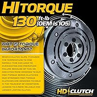 Vista 2 de HiTorque 130 pies libras (OEM 105) BIGBearing Solid Billet Polea Embrague 917-04552 y 20A Interruptor de toma de fuerza 917-05122A 917-04552A