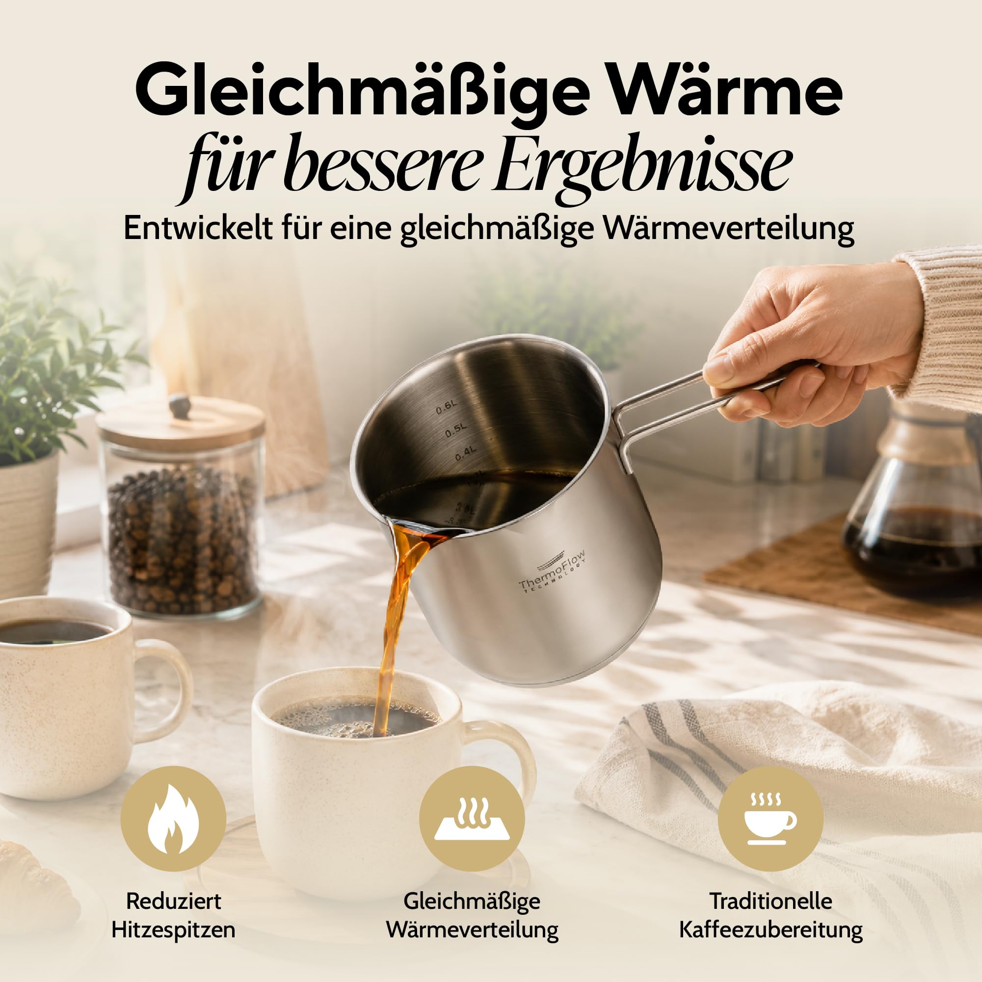 Buy ROSMARINO Stainless Steel Induction Mocha Pot 785 ml - Model