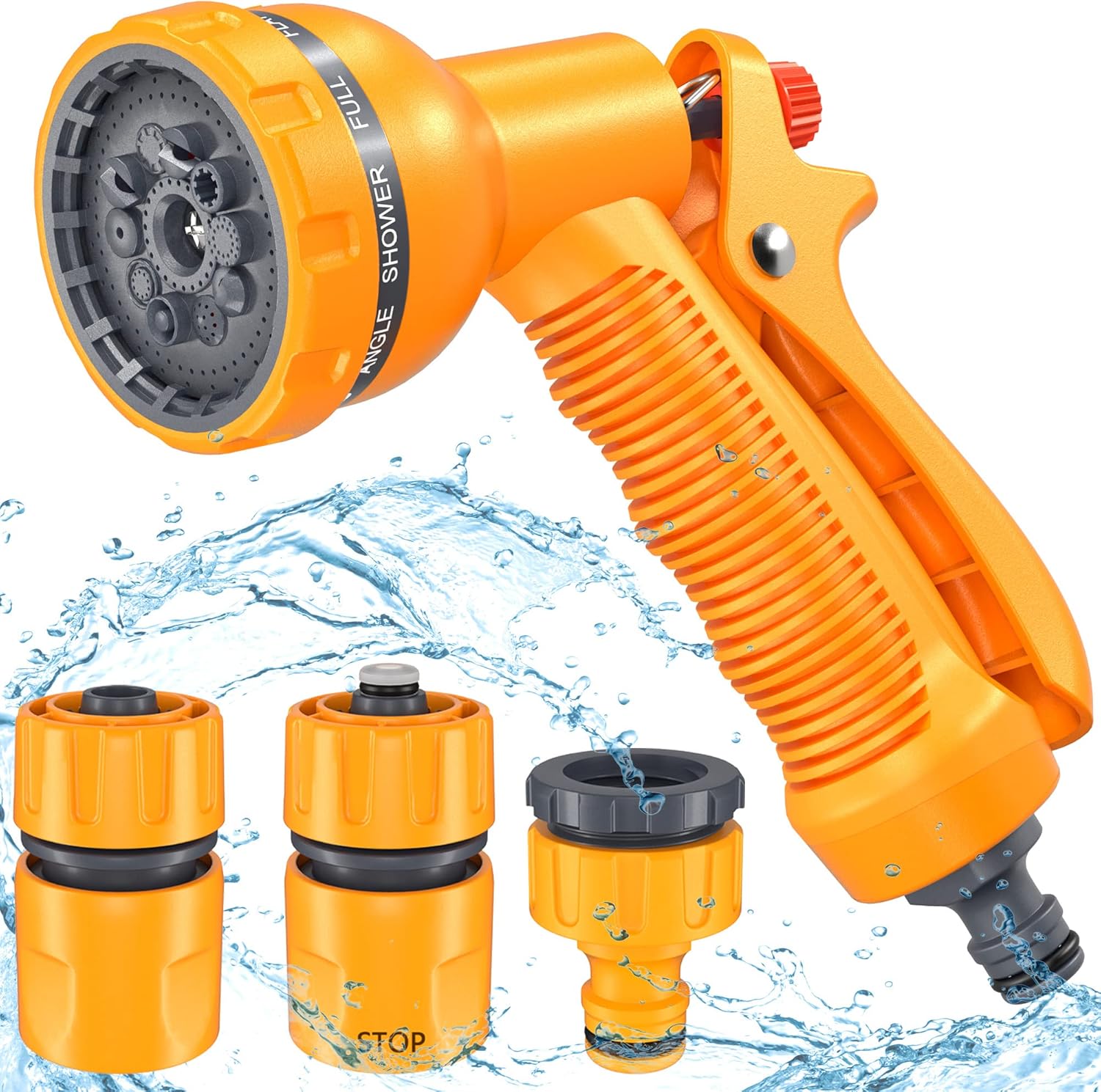 Garden Hose Pipe Spray Gun, 10 Adjustable Patterns Hose Pipe Spray Gun