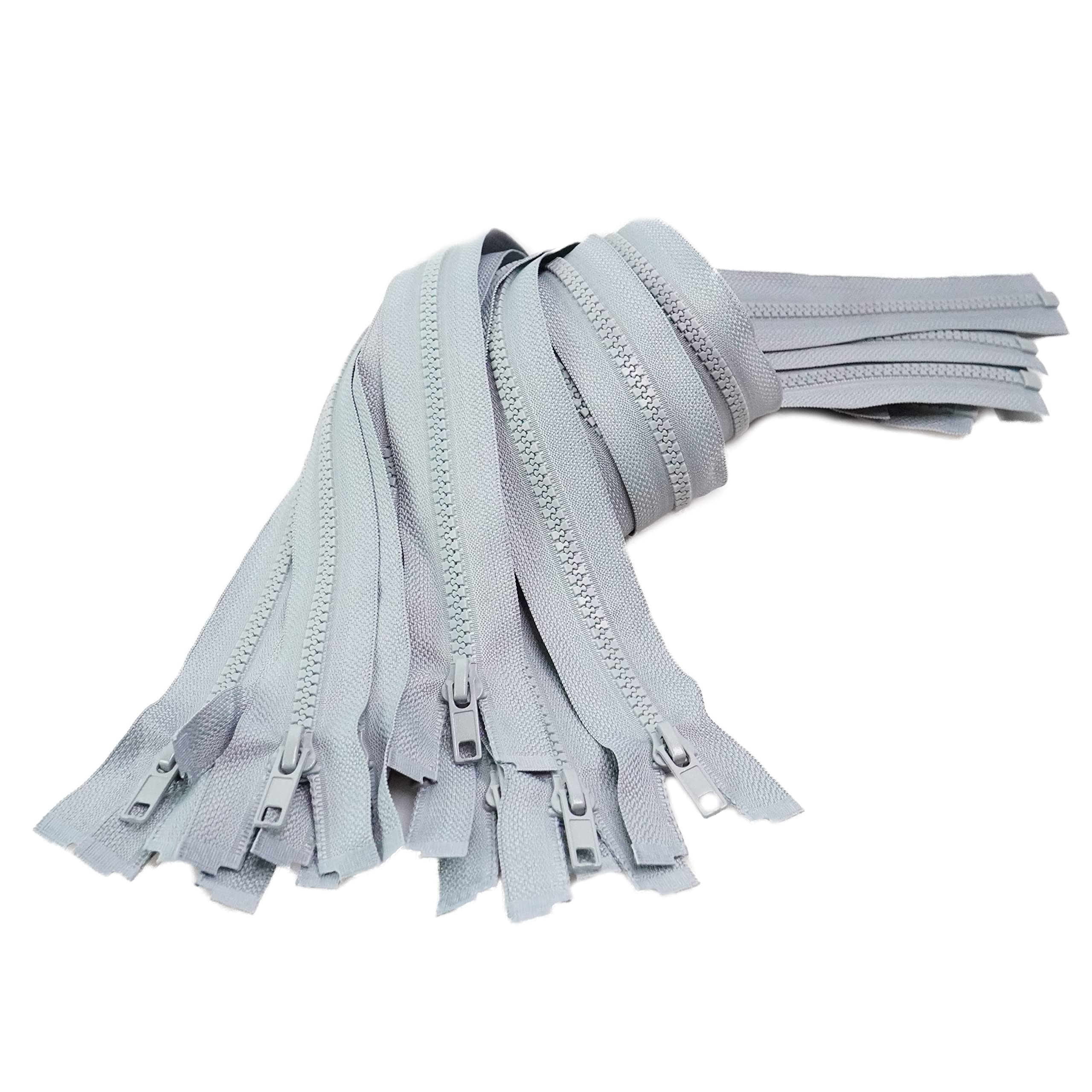 Trimz Verstellbarer Reißverschluss – Unsichtbarer Zipper, 60 Cm, Grau, Zum Individuellen Kürzen