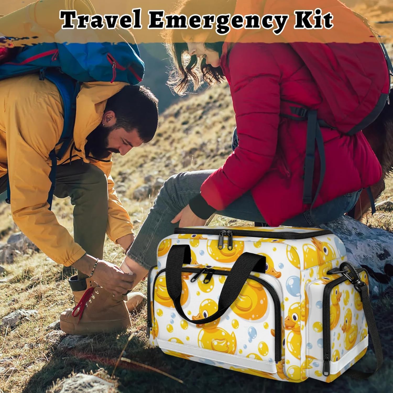 First Aid Bags Empty, Diving Duck Emergency Bag First Aid Kit Multiple Compartment Kit Carrier On Call Trauma Bag for Paramedics Emergency Medical Supplies Kit