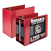 Vista 82 de Samsill Carpeta duradera de 3 anillos de 1 pulgada, fabricada en Estados Unidos, carpeta de anillos en D, cubierta transparente personalizable