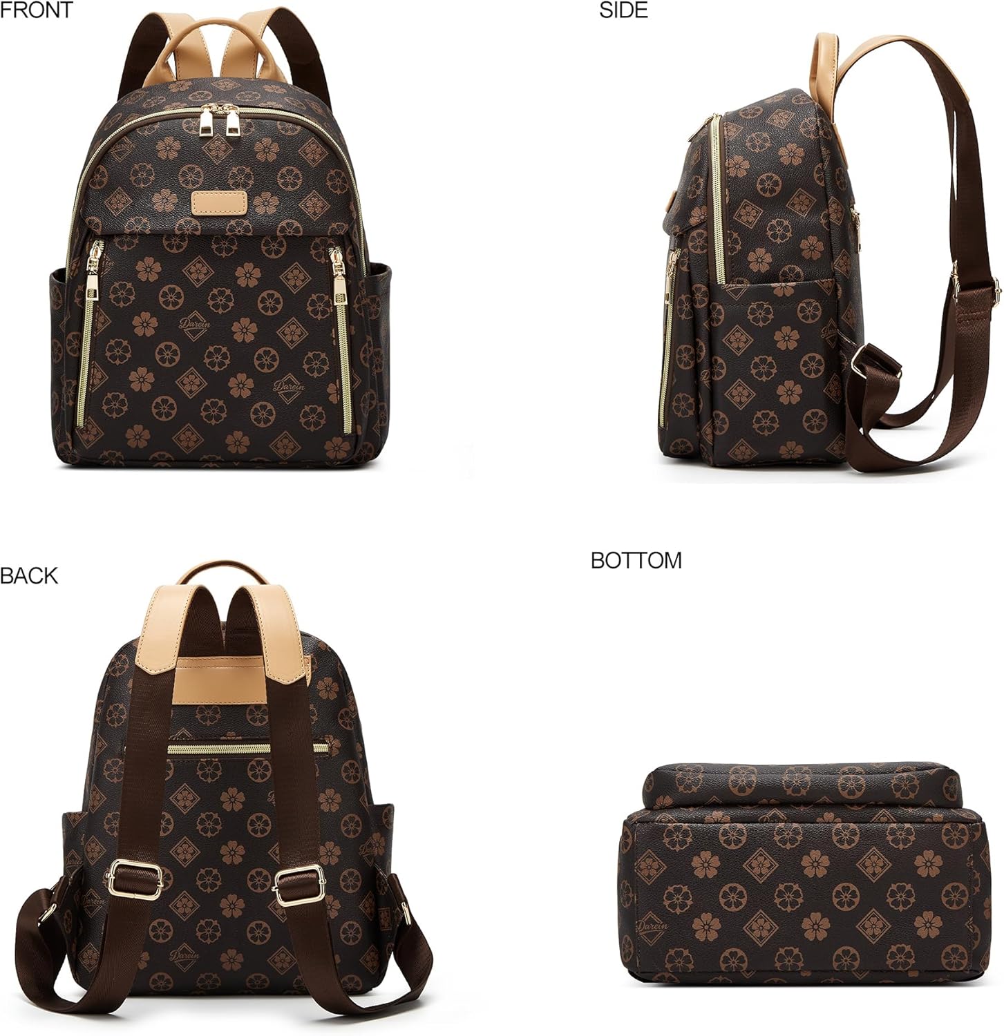 Makes Mini Backpack for Women, Stylish Daypack Purse Handbag Small Casual Daily Travel Bag, Lady Girls Gifts for Work School, 2pcs Sets - Image 6