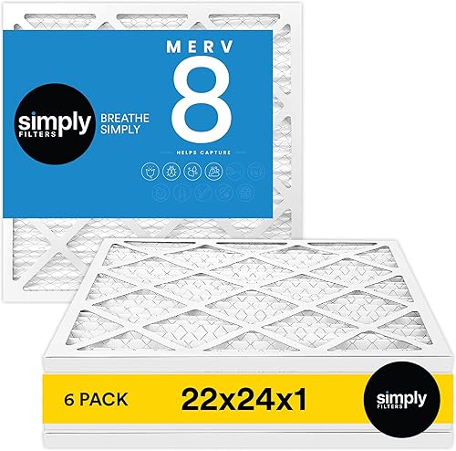 Miniatura 24 de Simply Filtro de aire de 12 x 24 x 1, MERV 8, paquete de 6, para horno de aire acondicionado y HVAC (tamaño real: 11.75 x 23.75 x 0.75 pulgadas)