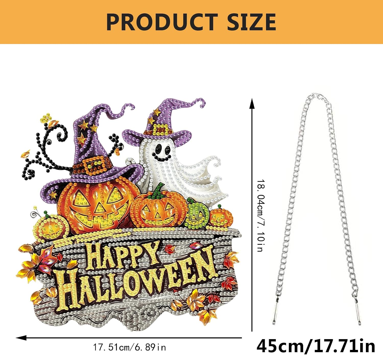 RYMILIE Halloween Hanging Diamond Art Kits for Adults,Acrylic Window Decor image 4