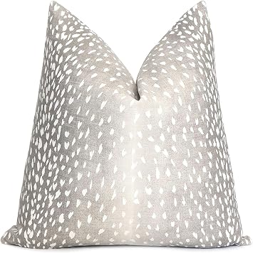 Fprqlyze Gray Antelope Pillow Cover with Zipper Square Euro Sham or Lumbar Pillow Cushion Pillow Case Throw Pillow Accent Linen 2222