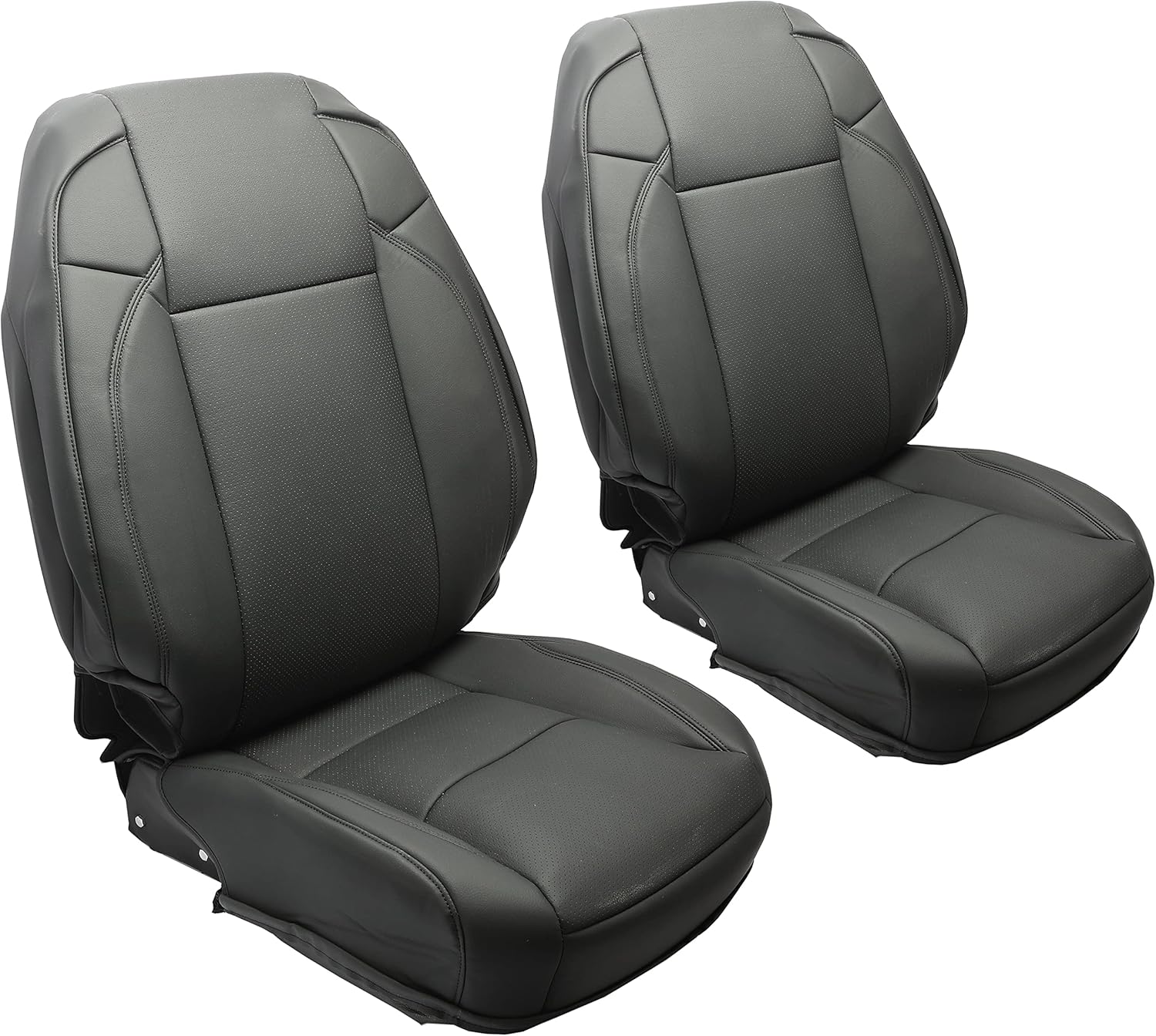 ECOTRIC Seat Covers Full Set Compatible with 2016-2022 Toyota Tacoma Double Cab Pick-up Truck Waterproof Synthetic Leather