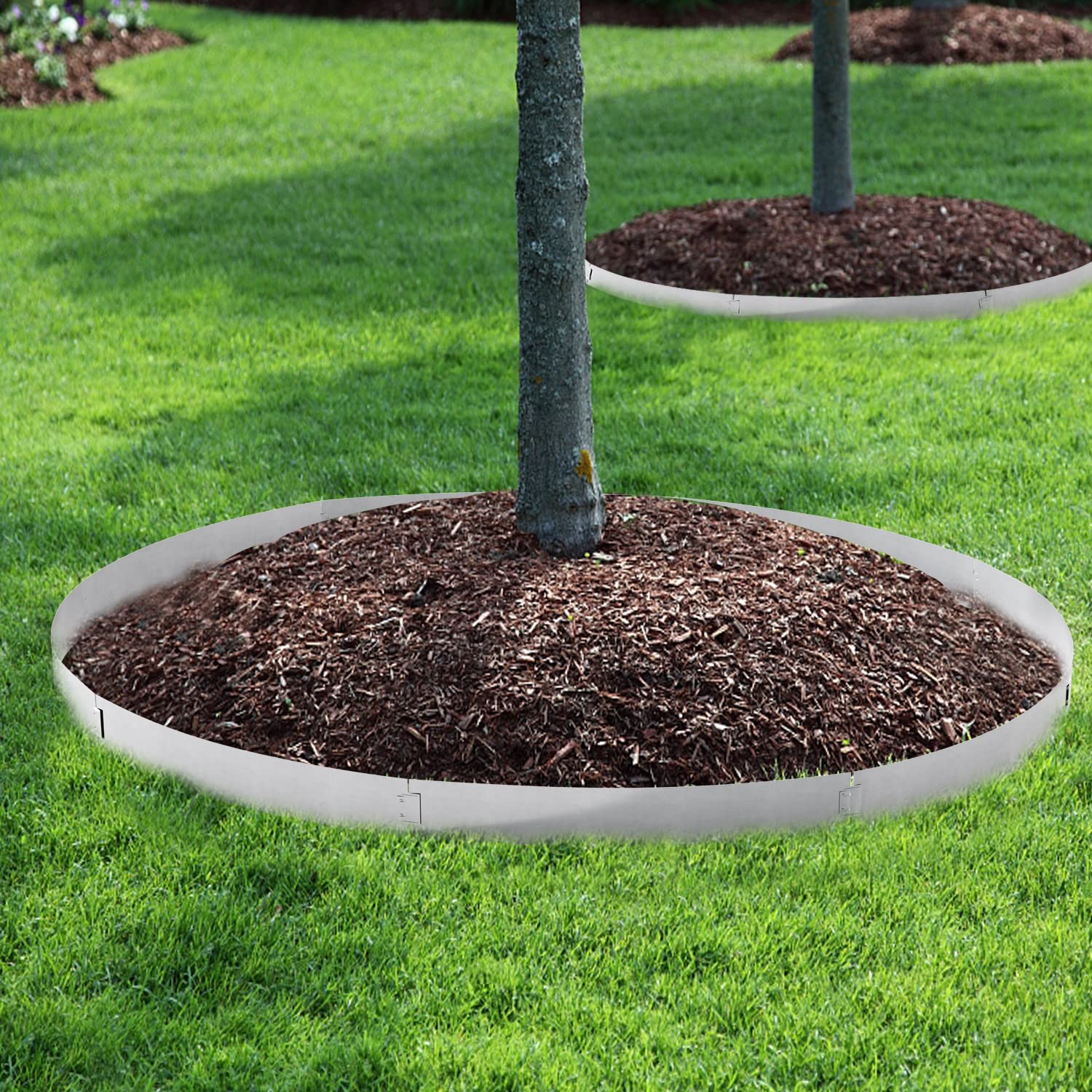 JonesHouseDeco Borde De Jardín Metálico Galvanizado 6m - Ondulado, Altura 25,4 Cm, Protege Plantas Y Césped