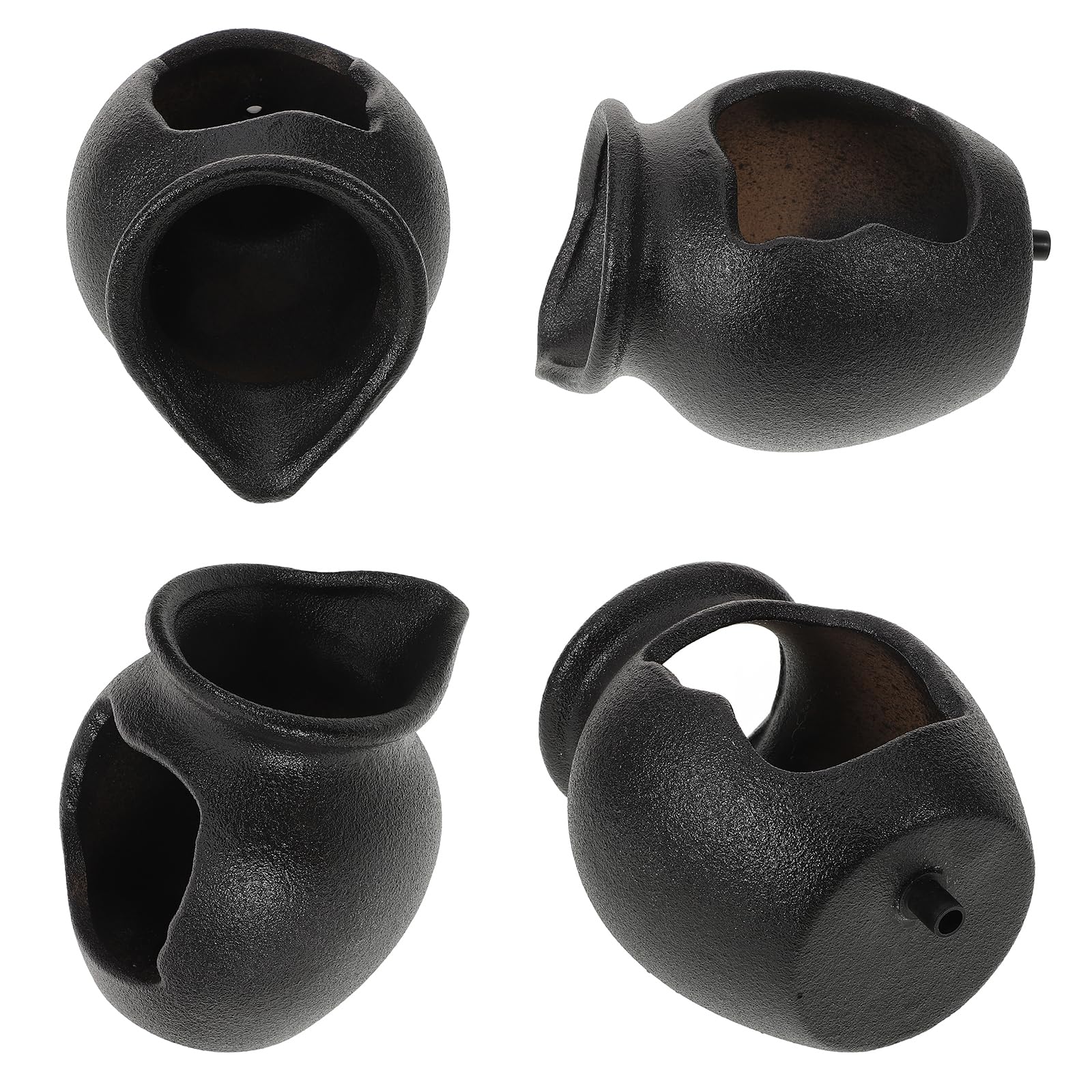 Brocca in ceramica per laghetto, fontana, fontana, fontana, fontana, fontana, fontana, fontana, vaso per piante, vaso per fiori, cortile, decorazioni esterne, acquario, vaso idroponico (nero)