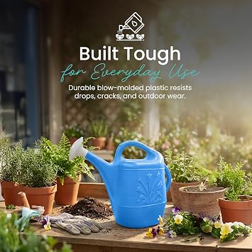Union Products 63066 2 Gallon Indoor/Outdoor Watering Can, Caribbean Blue