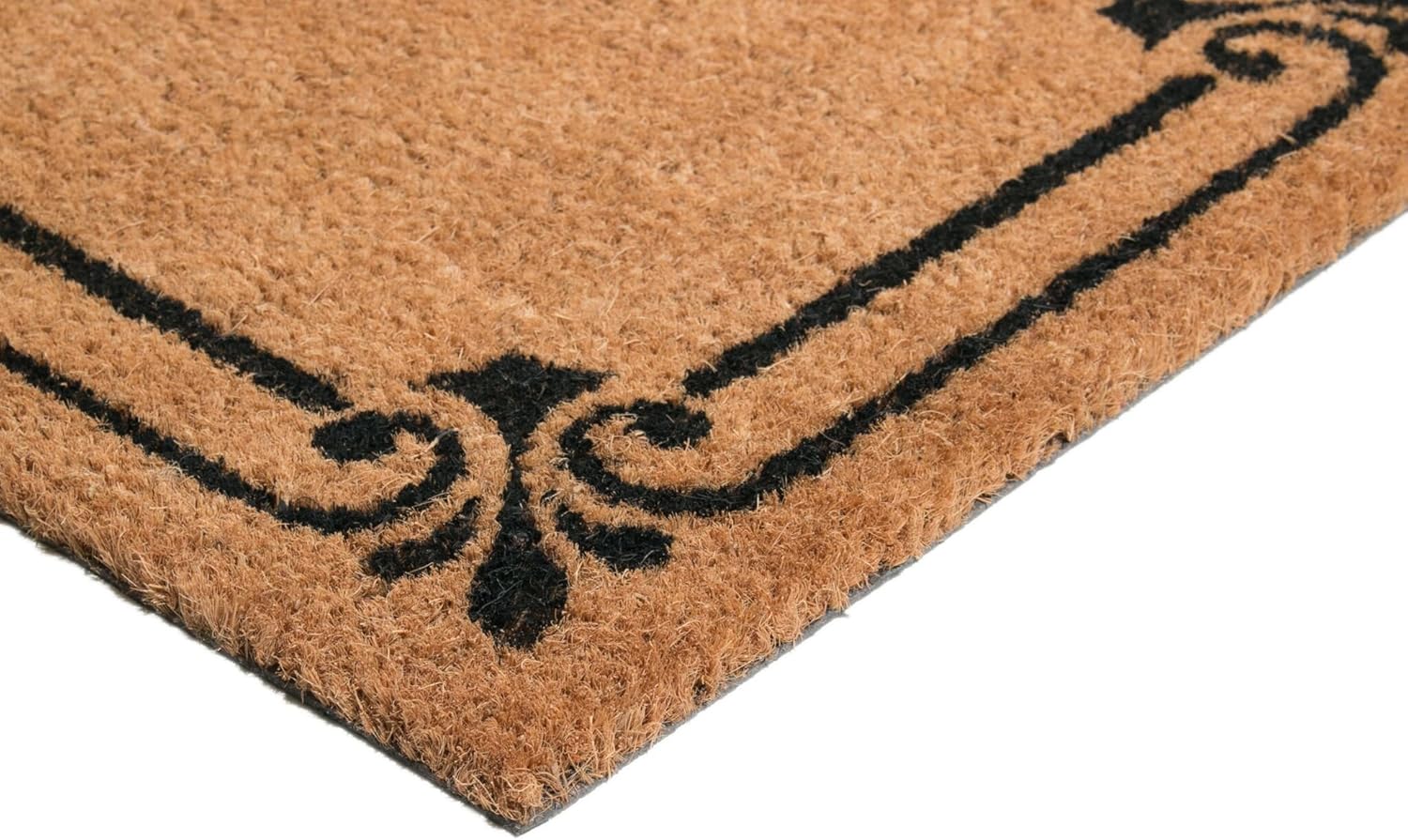 PVC Backed Coir Doormat, Frame Border, 18"x30"