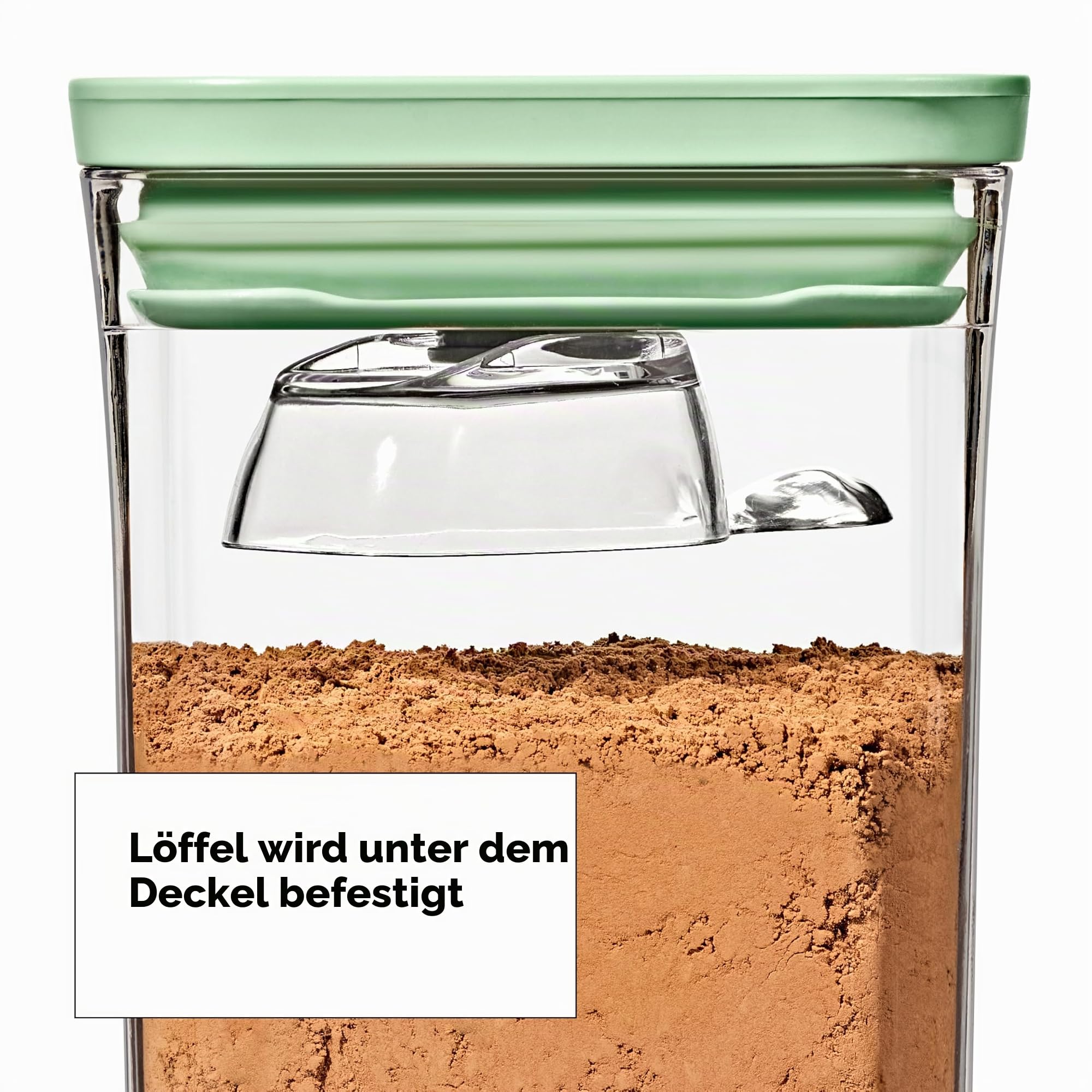 OXO Good Grips Pop Behälter mit Mini-Löffeln, Pistazie, limitierte Edition, 3 Stück