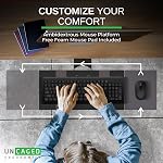 KT2 Ergonomic Sit Stand Under-Desk Computer Keyboard Tray for Standing Desks accessories holder large adjustable height range angle negative tilt slide swivels 360 black