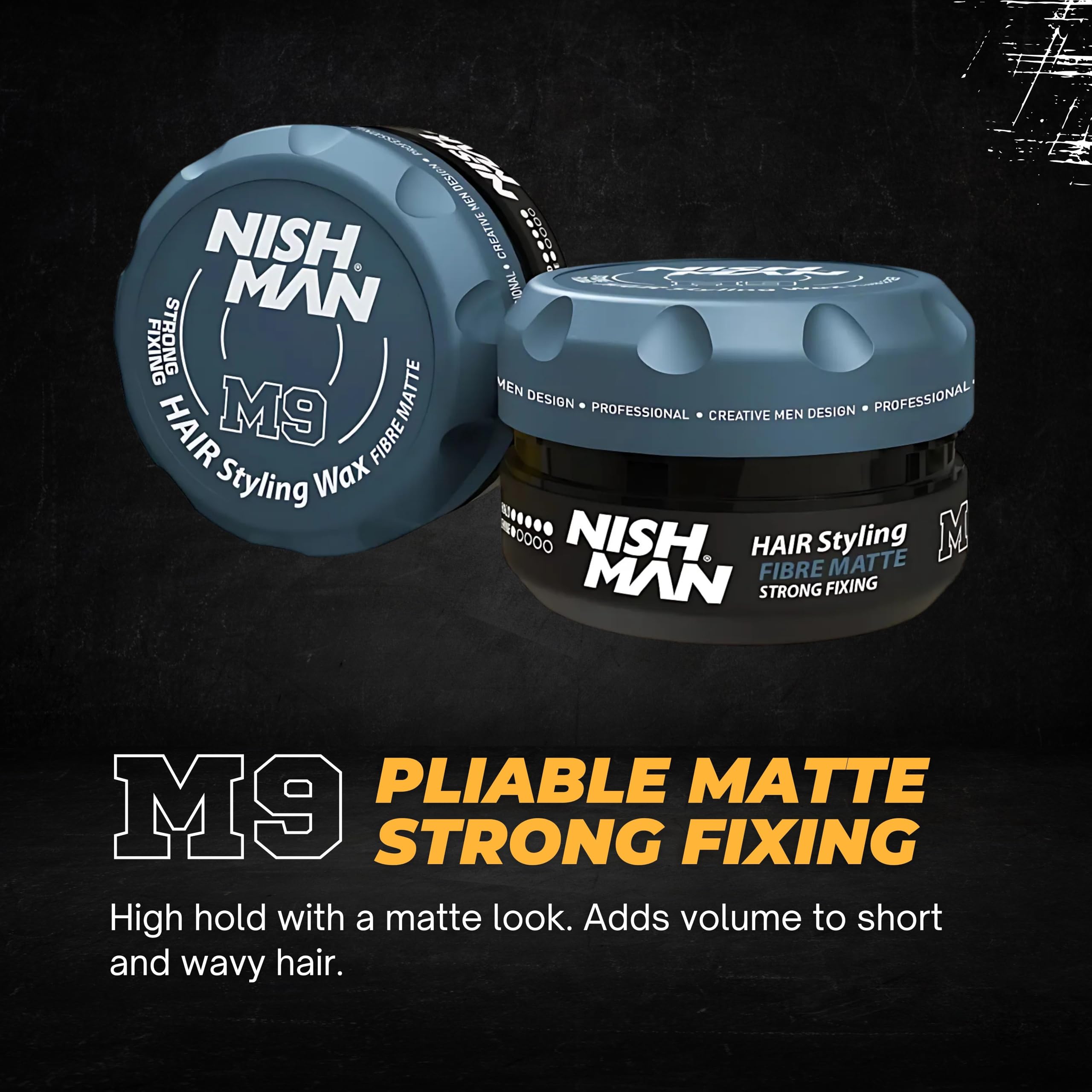 NISHMAN M9 Hair Styling Wax, Pliable Fiber Matte Strong Fixing 100g, Matte Finish, High Hold, Adds Extra Volume - Image 2