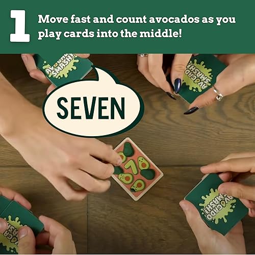 Miniatura 3 de Ridley's Avocado Smash! Juego de cartas de acción familiar de 71 piezas con estuche de almacenamiento, 1 unidad