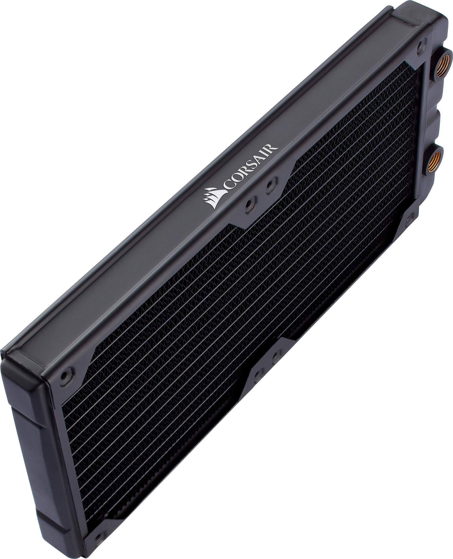 Corsair Hydro X Serie, XR5 280 mm Radiatore Sottile per Raffreddamento a Liquido, Doppi Supporti Ventole da 140 mm, Installazione Struttura di Rame di con Guide delle Viti Delle Ventole, Nero