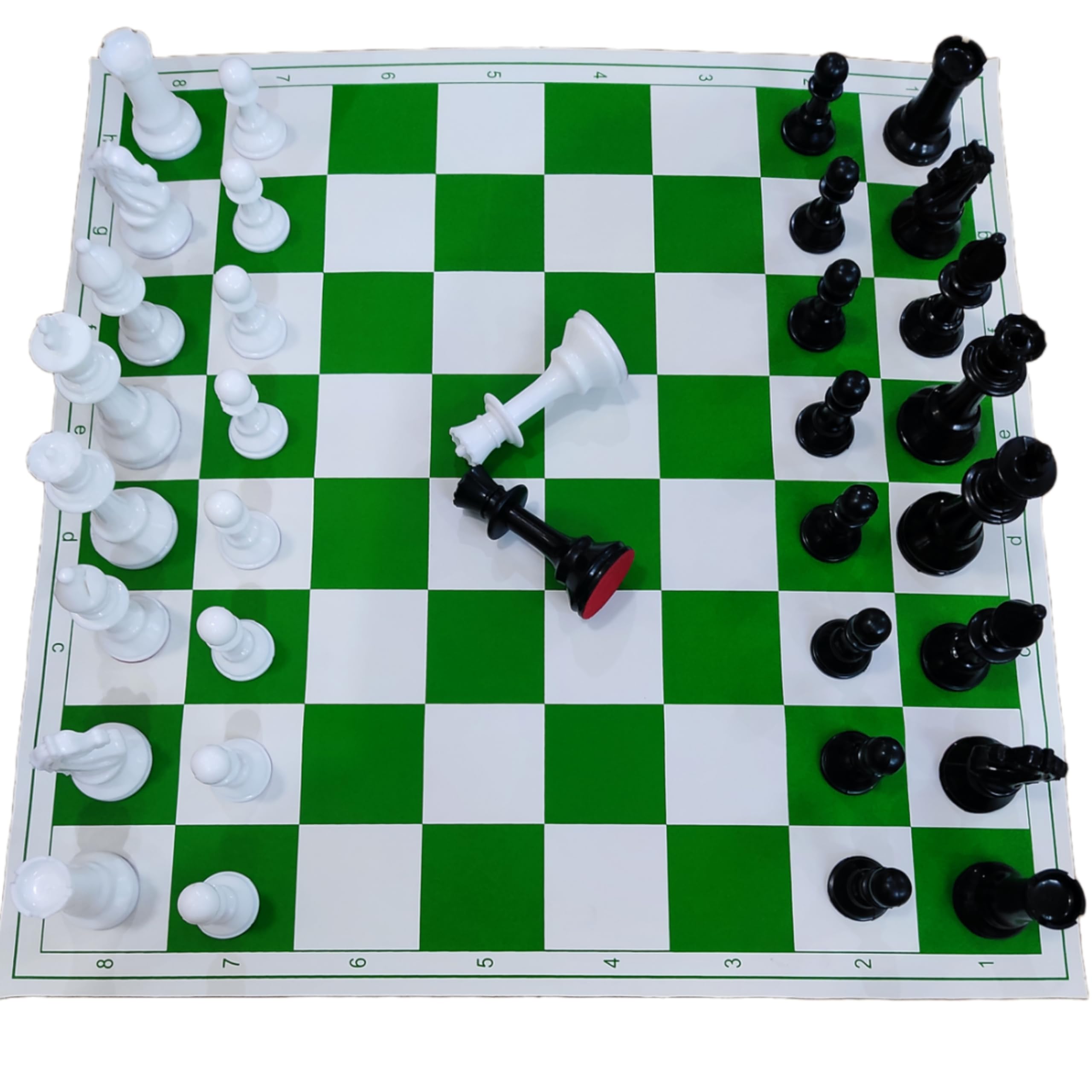 17" X 17" Tournament Chess Vinyl Foldable Chess Game Set With Solid Plastic Filled Pieces (With Carry Bag) | Folding Chess Mat, Kids (B0C7MK22GG) Amazon Price History, Amazon Price Tracker