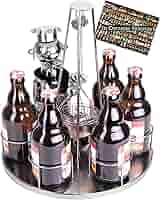 Portabottiglie A Forma Di Coppia - Supporto Vino Metallico Con Biglietto, Idea Regalo Romantica