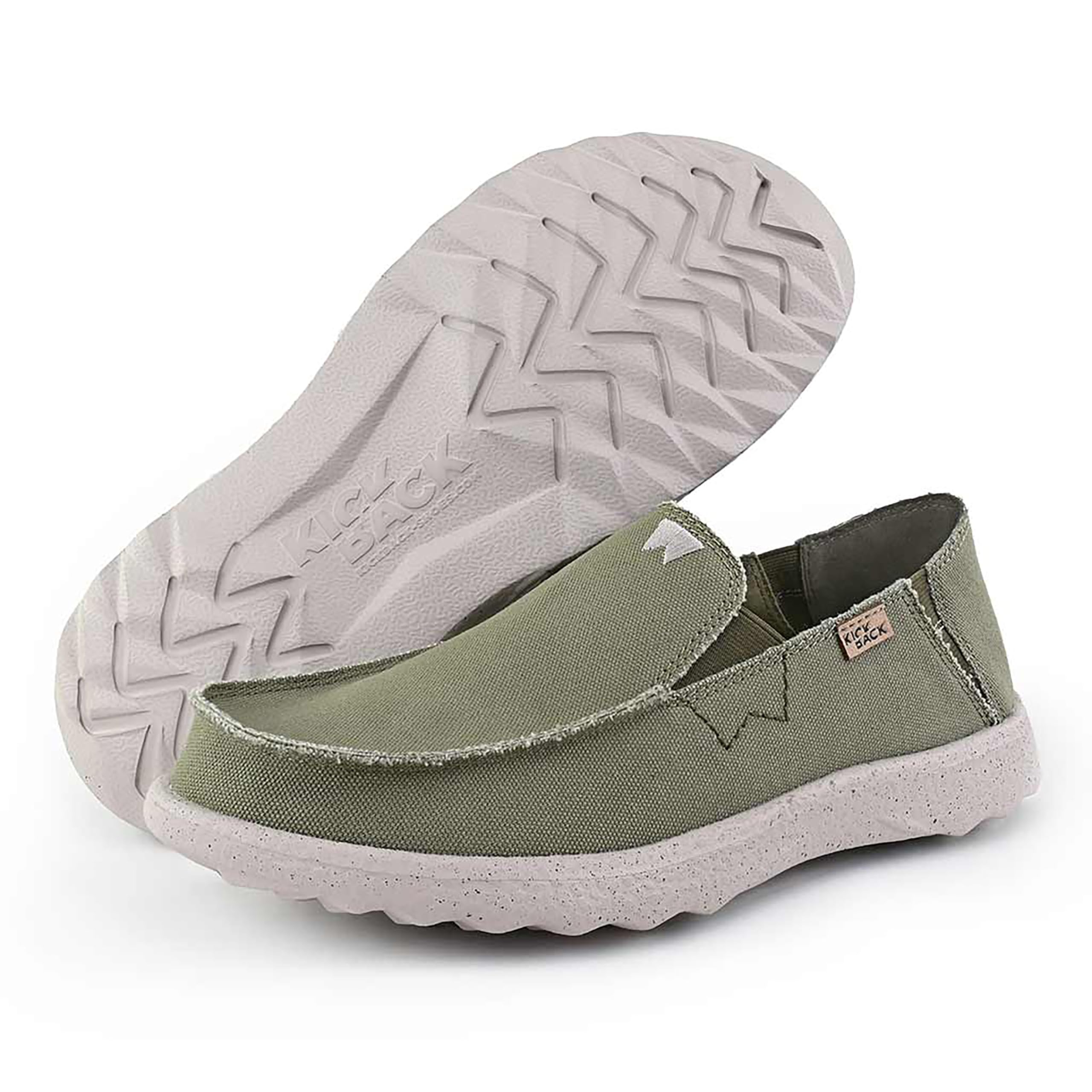 Kickback Couch 2.0 Herren Slip‑On Loafer aus Canvas – Leichte lässige Sommer‑, Reise‑ und Strandschuhe mit Rutschfester Sohle und bequemem Sitz für ganztägigen Komfort