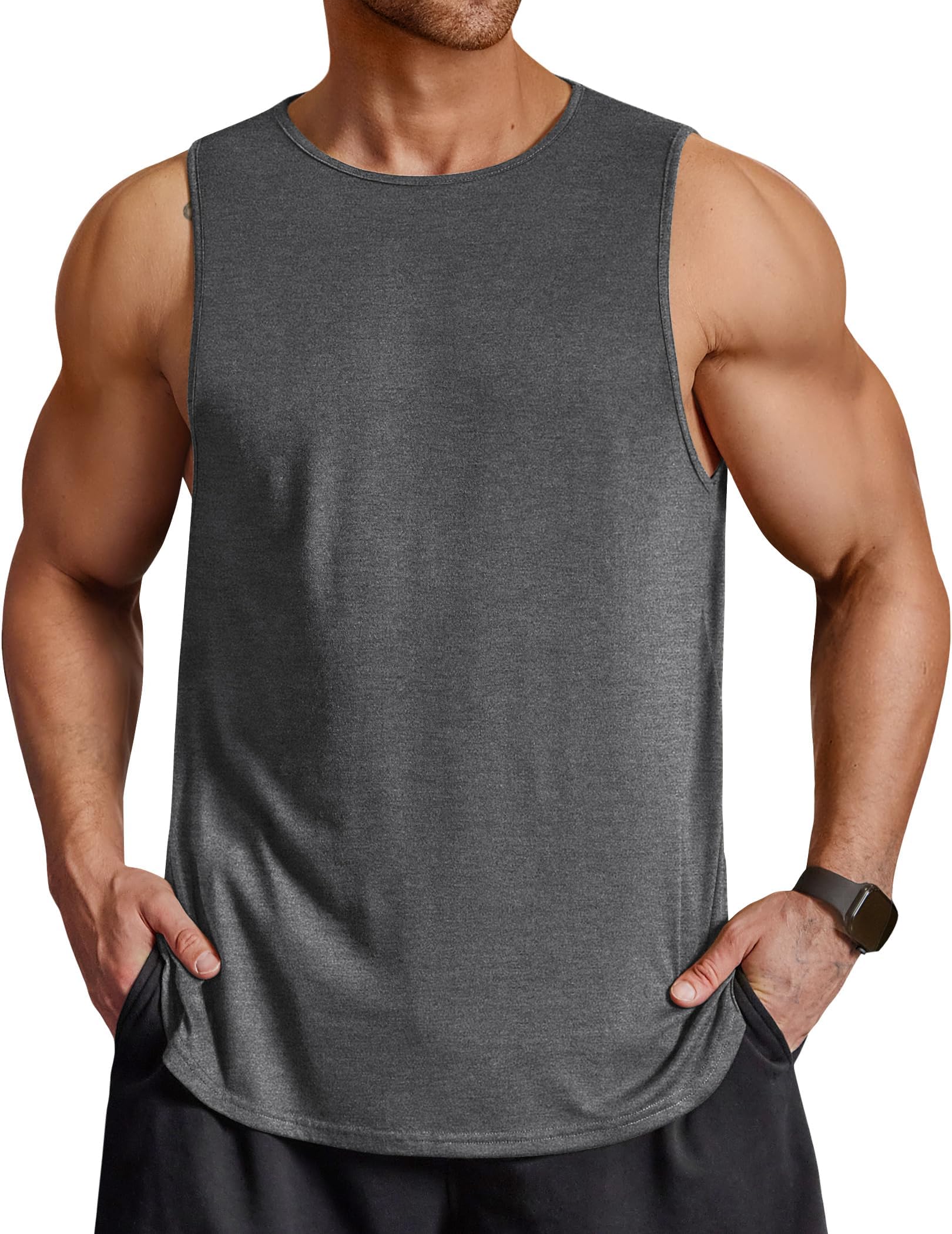 Men Workout Tank Tops Sleeveless Gym Muscle Shirt Quick Dry Athletic Running Tee Shirts Summer Lightweight